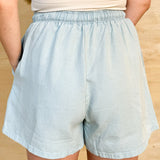 Washed Chambray Shorts - Light