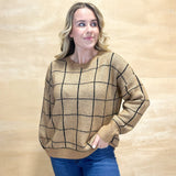 Grid Sweater - Khaki