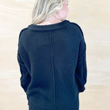 Black V-Neck Sweater