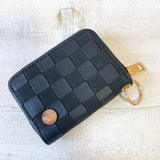 Zip Around Wallet - Black Check