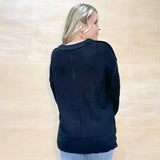 Kyle Side Sweater - Black