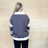 Color Block Sweatshirt - Charcoal