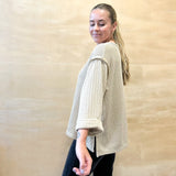 Folded Sleeve Top - Taupe