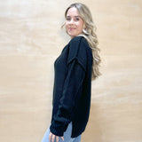 Kyle Side Sweater - Black