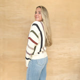 Fun Multi Stripe Sweater - Cream