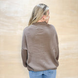 Mocha Mock Neck Sweater