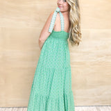 Embroidered Destination Maxi Dress - Kelly Green