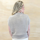 Sleeveless Mock Neck Sweater - Mocha