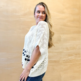 Secret Simple Tie Crochet Sweater