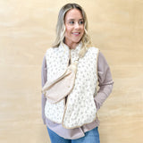 Ruthie Floral Quilted Vest - Cream