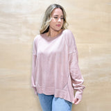 Solid Pullover Sweater - Dusty Pink