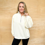 Cream Half Zip Sweatshirt