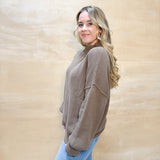 Mocha Mock Neck Sweater