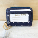 Zip Around Wallet - Posies Navy