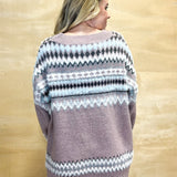 Fair Isle Sweater - Misty Mauve