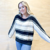 Nash Striped Sweater - Cream/Black