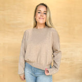 Ace Knit Sweater Top - Oatmeal