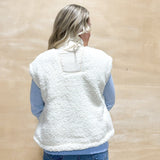 Teddy Sherpa Vest - Cream