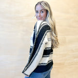 Nash Striped Sweater - Cream/Black