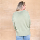 Lexington Knit V-Neck Sweater - Dry Herb