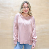 Solid Pullover Sweater - Dusty Pink