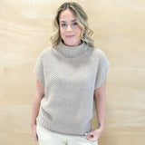 Sleeveless Mock Neck Sweater - Mocha