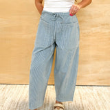 Barrel Striped Denim Pants