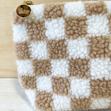 Checker Teddy Pouch - Tan