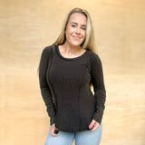 Look Washed Long Sleeve - Black