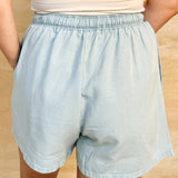 Washed Chambray Shorts - Light