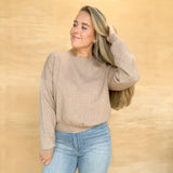 Ace Knit Sweater Top - Oatmeal