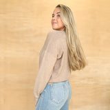 Ace Knit Sweater Top - Oatmeal