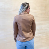 Hello Moto Suede Jacket - Camel