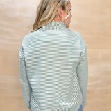 Olive Striped Quarter Zip