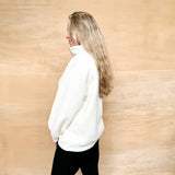 Cream Half Zip Sweatshirt