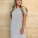 Indy Stripe Textured Mini Dress