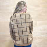 Grid Sweater - Khaki