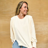 Trim Detail Top - Ecru