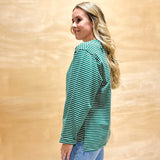 Super Stripe Green Top