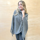 Riley Poncho - Grey