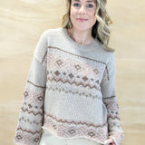 Pattern Crew Sweater - Taupe Mauve