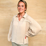 Daily Pick Gauze Top - Natural