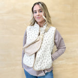 Ruthie Floral Quilted Vest - Cream