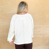 Love Struck Raglan Knit Top - Cream