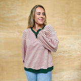 Free Sea Stripe Pullover - Blush