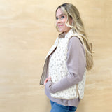 Ruthie Floral Quilted Vest - Cream