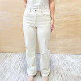 Cotton Denim Pant - Ecru