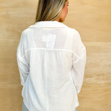 Daily Pick Gauze Top - White