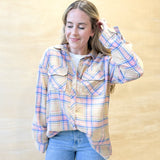 Fall Forward Flannel - Taupe