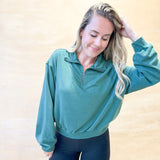 Top Notch Quarter Zip - Dark Green